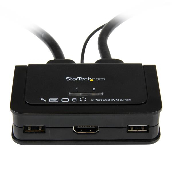 StarTech.com 2 Port USB HDMI Cable KVM Switch with Audio and Remote StarTech.com 2 Port USB HDMI Cable KVM Switch with Audio and Remote