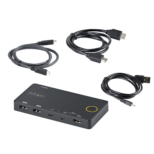 StarTech.com 2 Port Hybrid USB-A + HDMI & USB-C KVM Switch - Single StarTech.com 2 Port Hybrid USB-A + HDMI & USB-C KVM Switch - Single