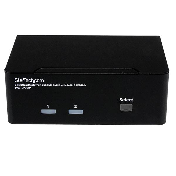 StarTech.com 2 Port Dual DisplayPort USB KVM Switch with Audio & USB StarTech.com 2 Port Dual DisplayPort USB KVM Switch with Audio & USB
