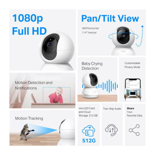 TP-Link Tapo Pan/Tilt Home Security Wi-Fi Camera TP-Link Tapo Pan/Tilt Home Security Wi-Fi Camera