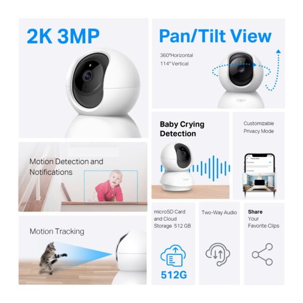 TP-Link Tapo Pan/Tilt Home Security Wi-Fi Camera TP-Link Tapo Pan/Tilt Home Security Wi-Fi Camera