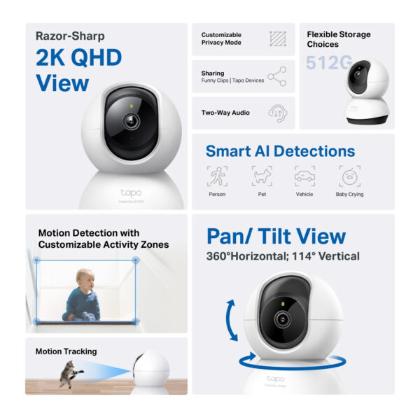 TP-Link Tapo Pan/Tilt AI Home Security Wi-Fi Camera TP-Link Tapo Pan/Tilt AI Home Security Wi-Fi Camera