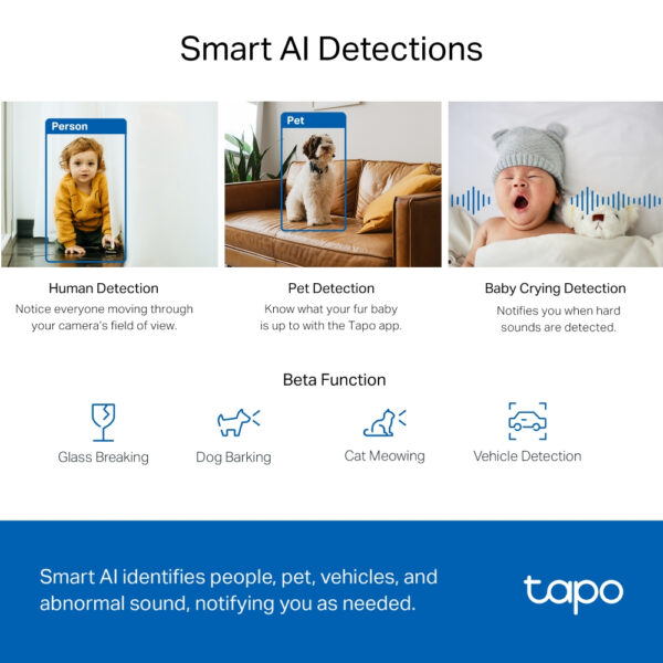 TP-Link Tapo Pan/Tilt AI Home Security Wi-Fi Camera TP-Link Tapo Pan/Tilt AI Home Security Wi-Fi Camera