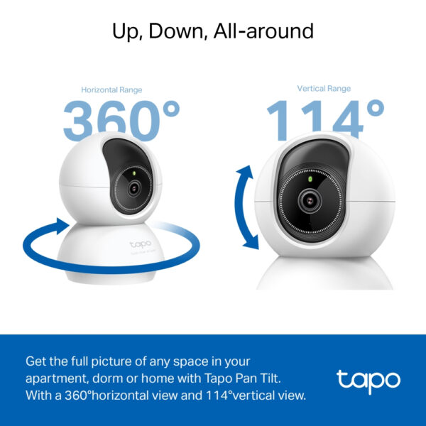 TP-Link Tapo Pan/Tilt AI Home Security Wi-Fi Camera SPEC: 3K 5MP TP-Link Tapo Pan/Tilt AI Home Security Wi-Fi Camera SPEC: 3K 5MP