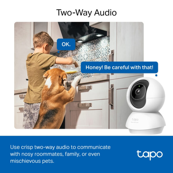 TP-Link Tapo Pan/Tilt AI Home Security Wi-Fi Camera SPEC: 3K 5MP TP-Link Tapo Pan/Tilt AI Home Security Wi-Fi Camera SPEC: 3K 5MP