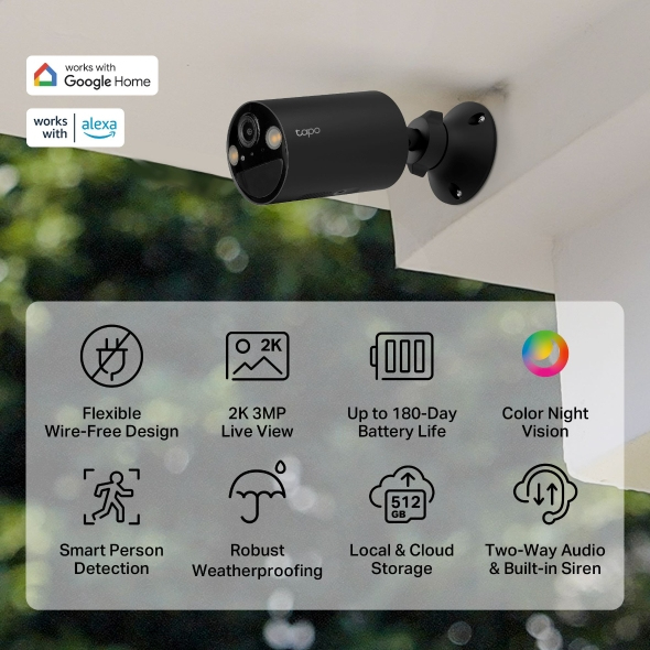 TP-Link Tapo C411 Bullet IP security camera Outdoor 2304 x 1296 TP-Link Tapo C411 Bullet IP security camera Outdoor 2304 x 1296