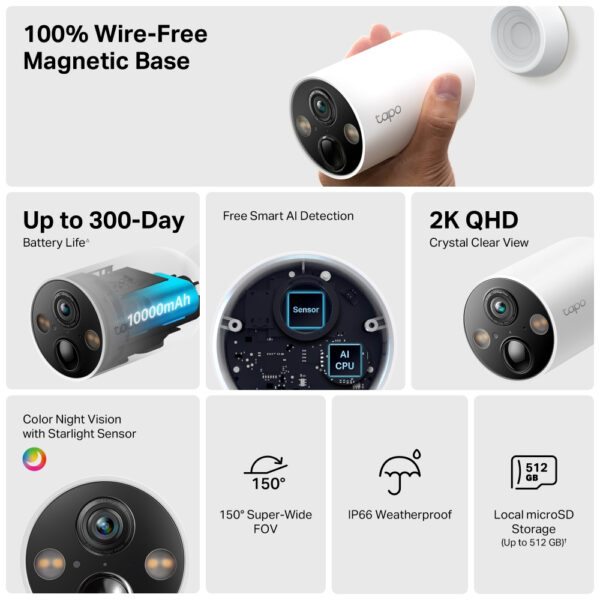TP-Link Tapo Smart Wire-Free Security Camera TP-Link Tapo Smart Wire-Free Security Camera