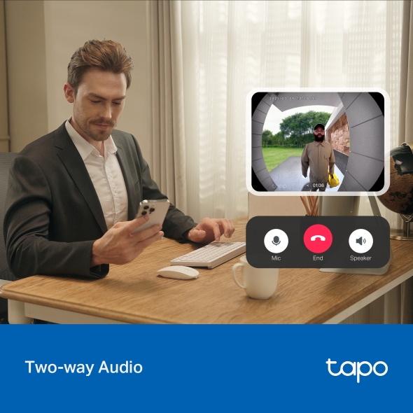TP-Link Tapo D205 video intercom system 3 MP Black TP-Link Tapo D205 video intercom system 3 MP Black