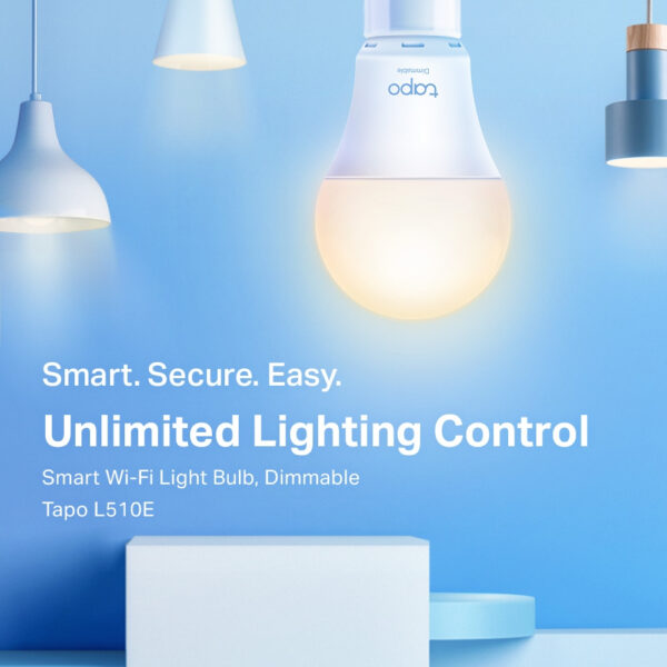 TP-Link Tapo Smart Wi-Fi Light Bulb, Dimmable TP-Link Tapo Dimmable Smart Light Bulb, 2-Pack