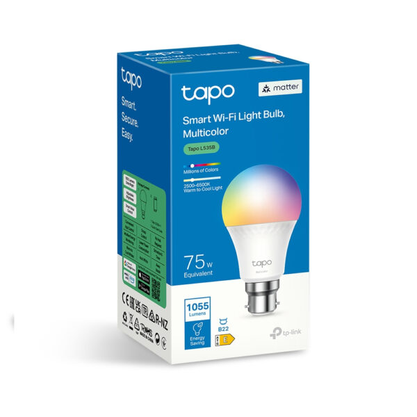 TP-Link Tapo Smart WiFi Light Bulb, Multicolor TP-Link Tapo Smart WiFi Light Bulb, Multicolor