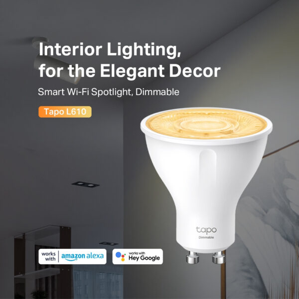 TP-Link Tapo Smart Wi-Fi Spotlight, Dimmable, 4-Pack