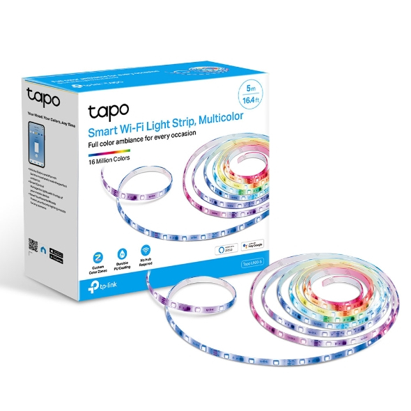 TP-Link Tapo Smart Wi-Fi Light Strip, Multicolor TP-Link Tapo Smart Wi-Fi Light Strip, Multicolor