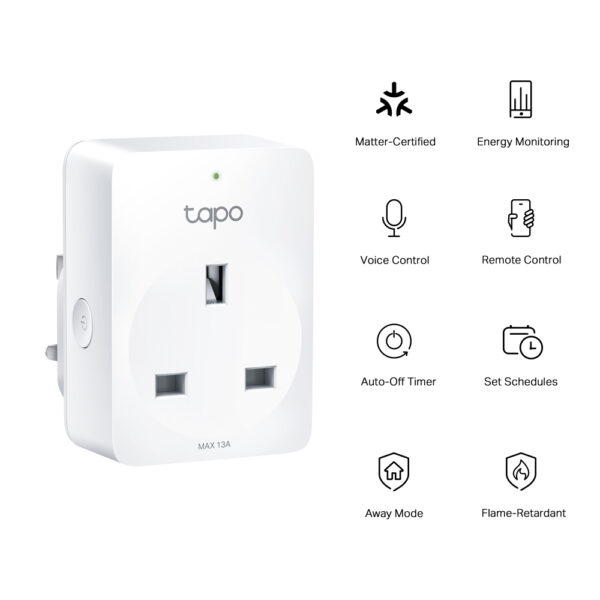 TP-Link Tapo Mini Smart Wi-Fi Plug, Energy Monitoring TP-Link Tapo Mini Smart Wi-Fi Plug, Energy Monitoring