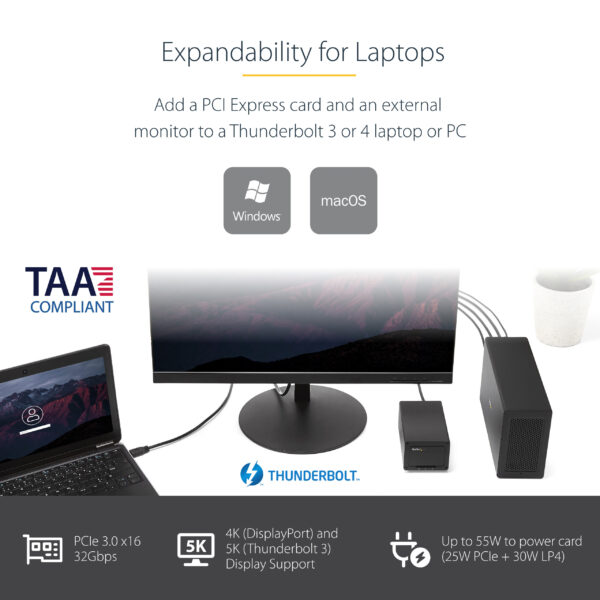 StarTech.com Thunderbolt 3 PCIe Expansion Chassis, External Enclosure StarTech.com Thunderbolt 3 PCIe Expansion Chassis, External Enclosure