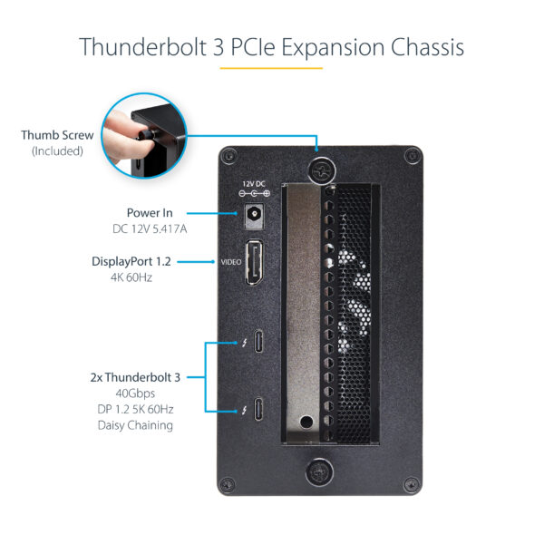 StarTech.com Thunderbolt 3 PCIe Expansion Chassis, External Enclosure StarTech.com Thunderbolt 3 PCIe Expansion Chassis, External Enclosure