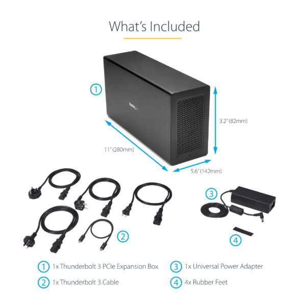 StarTech.com Thunderbolt 3 PCIe Expansion Chassis, External Enclosure StarTech.com Thunderbolt 3 PCIe Expansion Chassis, External Enclosure