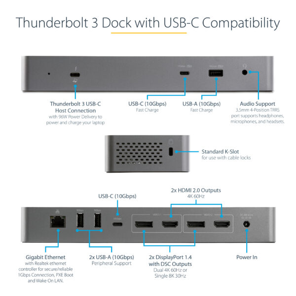 StarTech.com USB C Docking Station for Macbook Pro/Air-M1/M2/M3/M4, StarTech.com USB C Docking Station for Macbook Pro/Air-M1/M2/M3/M4,