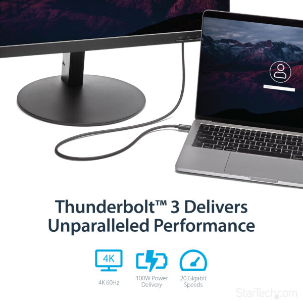 StarTech.com 1m Thunderbolt 3 (20Gbps) USB-C Cable - Thunderbolt, StarTech.com 1m Thunderbolt 3 (20Gbps) USB-C Cable - Thunderbolt,