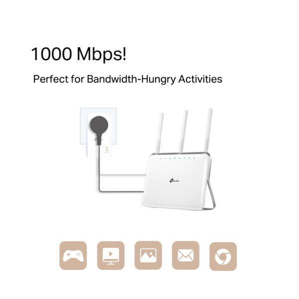 TP-Link AV1000 Gigabit Passthrough Powerline Starter Kit TP-Link AV1000 Gigabit Passthrough Powerline Starter Kit