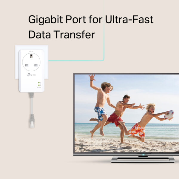 TP-Link AV1000 Gigabit Passthrough Powerline Starter Kit TP-Link AV1000 Gigabit Passthrough Powerline Starter Kit