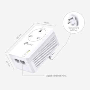TP-Link AV1000 2-Port Gigabit Passthrough Powerline Starter Kit
