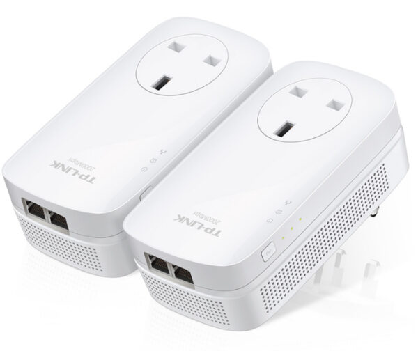 TP-Link AV2000 2-Port Gigabit Passthrough Powerline Starter Kit TP-Link AV2000 2-Port Gigabit Passthrough Powerline Starter Kit