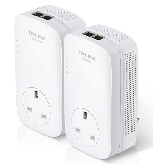 TP-Link AV2000 2-Port Gigabit Passthrough Powerline Starter Kit TP-Link AV2000 2-Port Gigabit Passthrough Powerline Starter Kit