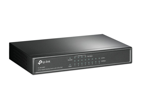 TP-Link 8-Port Gigabit Desktop PoE Switch with 4-Port TP-Link 8-Port Gigabit Desktop PoE Switch with 4-Port