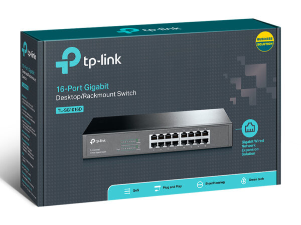 TP-Link 16-Port Gigabit Desktop/Rackmount Network Switch TP-Link 16-Port Gigabit Desktop/Rackmount Network Switch