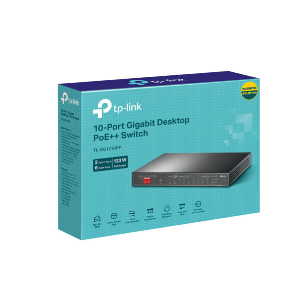 TP-Link 10-Port Gigabit Desktop Switch with 6-Port PoE+ and 2-Port
