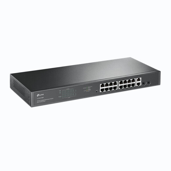 TP-Link 18-Port Gigabit Rackmount Switch with 16 PoE+ TP-Link 18-Port Gigabit Rackmount Switch with 16 PoE+
