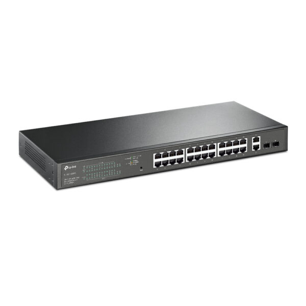 TP-Link 28-Port Gigabit Easy Smart Switch with 24-Port PoE+ TP-Link 28-Port Gigabit Easy Smart Switch with 24-Port PoE+