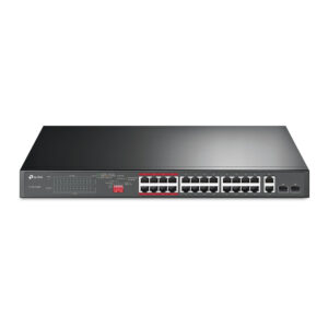 TP-Link 24-Port 10/100Mbps + 2-Port Gigabit Unmanaged PoE+ Switch TP-Link 24-Port 10/100Mbps + 2-Port Gigabit Unmanaged PoE+ Switch