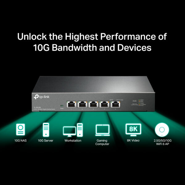 TP-Link 5-Port 10G Desktop Switch TP-Link 5-Port 10G Desktop Switch