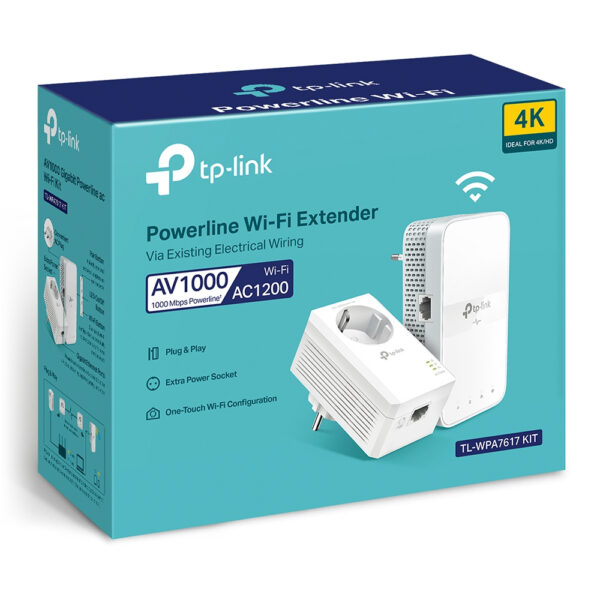 TP-Link TL-WPA7617 KIT PowerLine network adapter 1200 Mbit/s Ethernet TP-Link TL-WPA7617 KIT PowerLine network adapter 1200 Mbit/s Ethernet