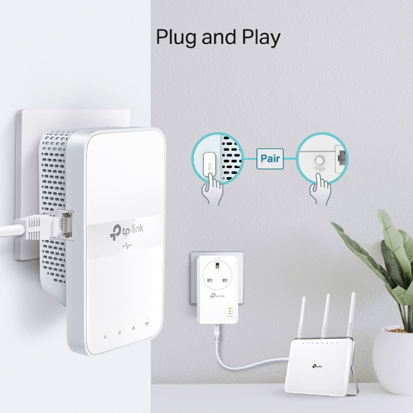 TP-Link AV1000 Gigabit Passthrough Powerline ac Wi-Fi Kit TP-Link AV1000 Gigabit Passthrough Powerline ac Wi-Fi Kit