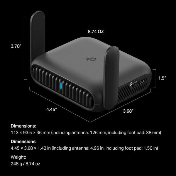 TP-Link BE3600 Wi-Fi 7 wireless router 2.5 Gigabit Ethernet Dual-band