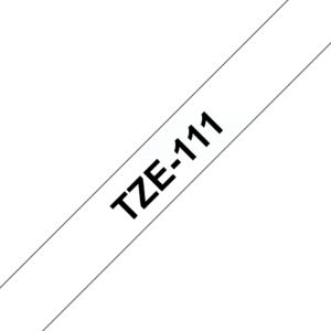Brother TZE-111 label-making tape Black on transparent Brother TZE-111 label-making tape Black on transparent
