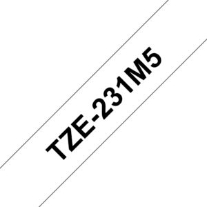 Brother TZE-231M5 label-making tape Black on white Brother TZE-231M5 label-making tape Black on white