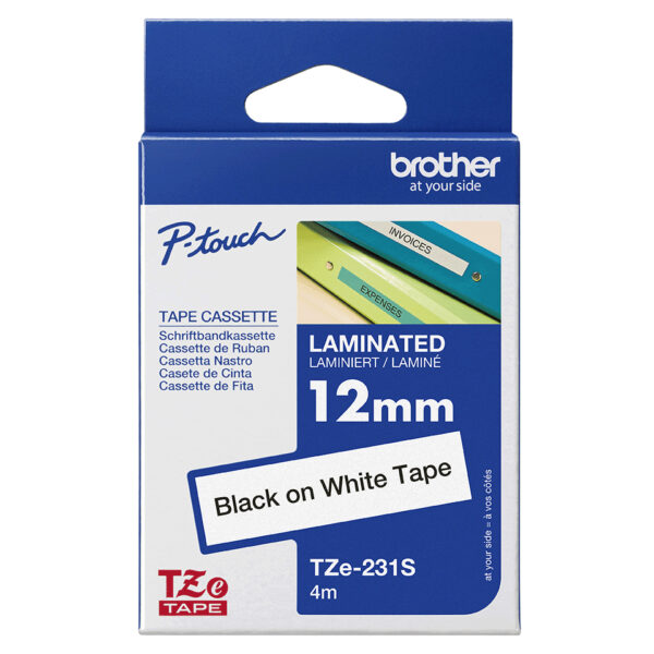 Brother TZE231S label-making tape Black on white TZe Brother TZE231S label-making tape Black on white TZe