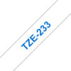 Brother TZE-233 label-making tape Blue on white
