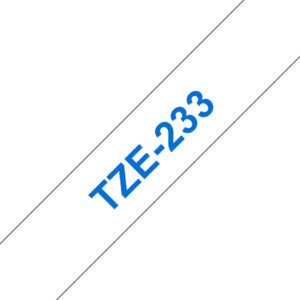 Brother TZE-233 label-making tape Blue on white Brother TZE-233 label-making tape Blue on white