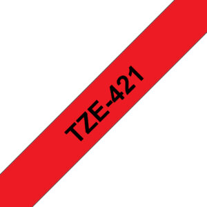 Brother TZE-421 label-making tape Black on red Brother TZE-421 label-making tape Black on red