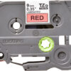 Brother TZE-421 label-making tape Black on red