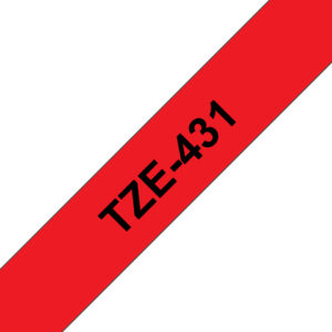 Brother TZE-431 label-making tape Black on red Brother TZE-431 label-making tape Black on red