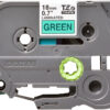 Brother TZE-741 label-making tape Black on green TZ