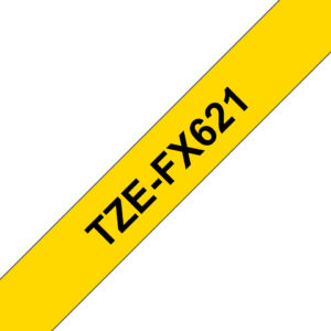 Brother TZE-FX621 label-making tape Black on yellow Brother TZE-FX621 label-making tape Black on yellow