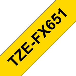 Brother TZE-FX651 label-making tape Black on yellow TZ Brother TZE-FX651 label-making tape Black on yellow TZ