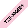 Brother TZEMQE31 label-making tape Black on pink TZe