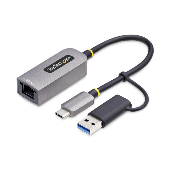 StarTech.com 2.5GbE USB-C to Ethernet Adapter with USB-A Converter, StarTech.com 2.5GbE USB-C to Ethernet Adapter with USB-A Converter,